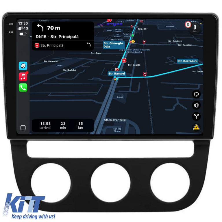 Navigatie Dedicata Volkswagen Golf5 Jetta (2004-2009), 10Inch, 4Gb Ram, 64Gb Stocare, Carplay - Clima Automata Performance AutoTuning