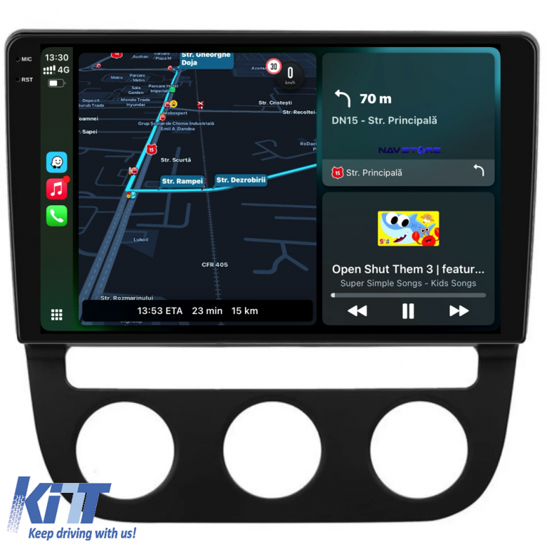 Navigatie Dedicata Volkswagen Golf5 Jetta (2004-2009), 10Inch, 4Gb Ram, 64Gb Stocare, Carplay - Clima Automata Performance AutoTuning