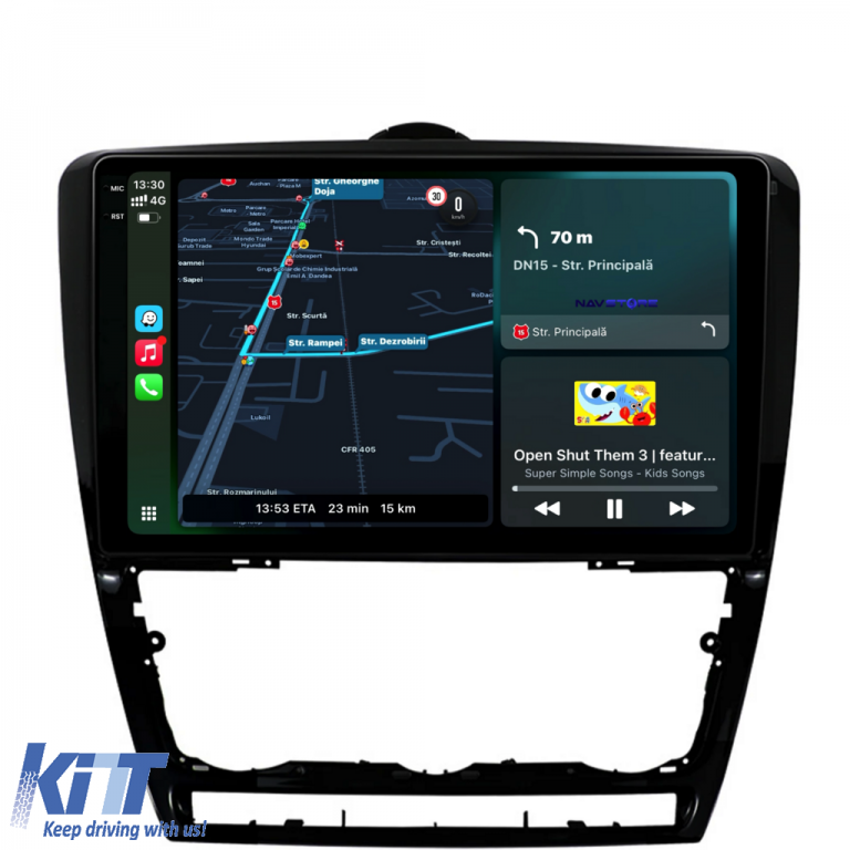 Navigatie Dedicata Skoda Octavia 2 (2004-2013), 10Inch, 4Gb Ram, 64Gb Stocare, Carplay Performance AutoTuning