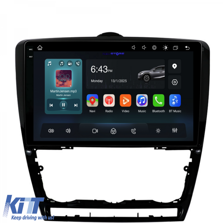 Navigatie Dedicata Skoda Octavia 2 (2004-2013), 10Inch, 4Gb Ram, 64Gb Stocare, Carplay Performance AutoTuning
