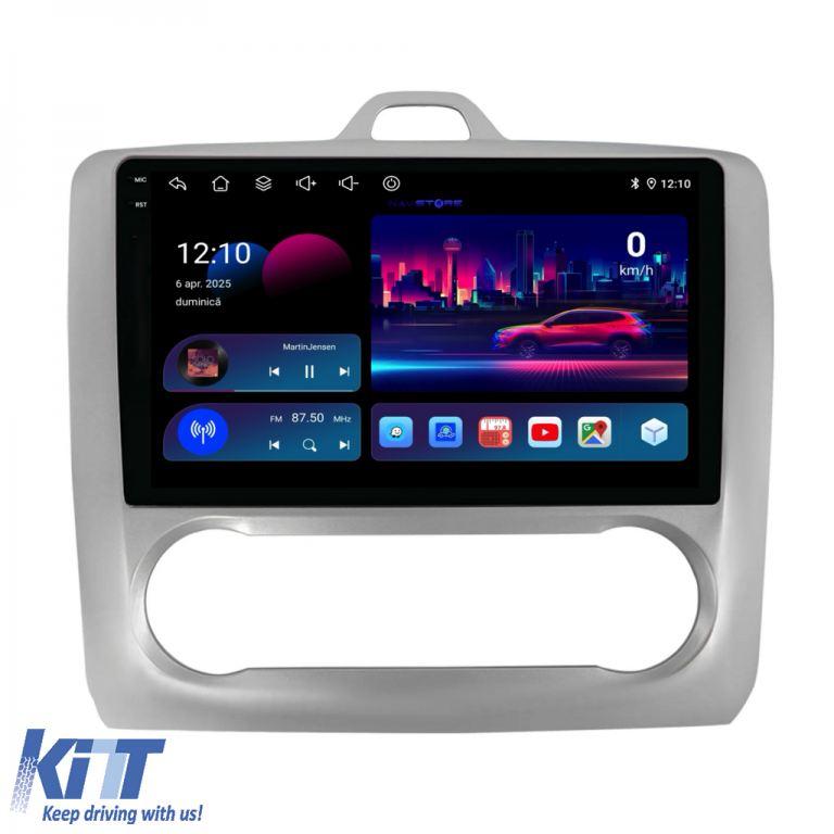 Navigatie Dedicata Ford Focus (2004-2012), 9Inch, 2Gb Ram, 32Gb Stocare, Carplay, Clima automata Performance AutoTuning