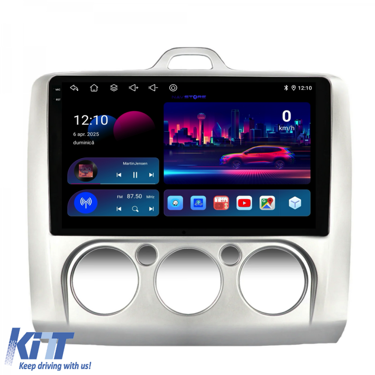 Navigatie Dedicata Ford Focus (2004-2012), 9Inch, 2Gb Ram, 32Gb Stocare, Carplay, Clima manuala Performance AutoTuning