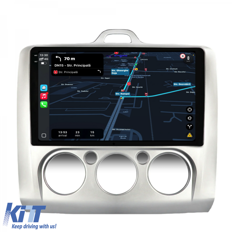 Navigatie Dedicata Ford Focus (2004-2012), 9Inch, 2Gb Ram, 32Gb Stocare, Carplay, Clima manuala Performance AutoTuning