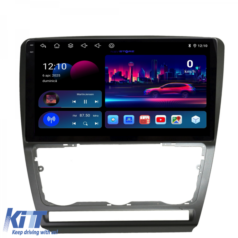 Navigatie Dedicata Skoda Octavia 2 (2004-2013), 10Inch, 8Gb Ram, 256Gb Stocare, Carplay Performance AutoTuning