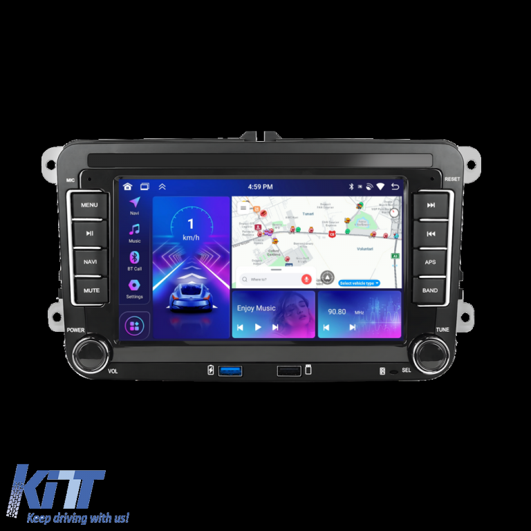 Navigatie Dedicata Volkswagen, 7Inch, 8Gb Ram, 128Gb stocare, Apple Carplay Android Auto Performance AutoTuning