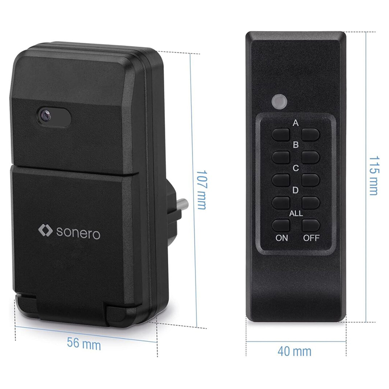 SET 2 PRIZE EXTERIOR CU TELECOMANDA 1100W SONERO EuroGoods Quality