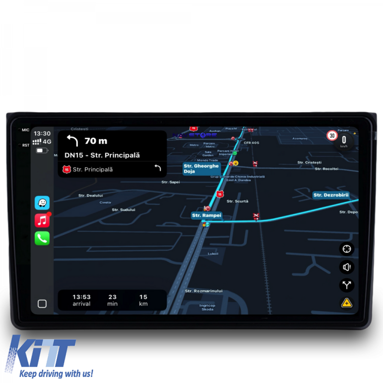 Navigatie Dedicata Audi A4 (2001-2008), QuadCore, 9Inch, 4Gb Ram, 64Gb Stocare, Carplay Performance AutoTuning
