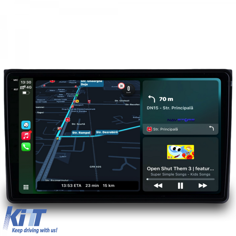 Navigatie Dedicata Audi A4 (2001-2008), QuadCore, 9Inch, 4Gb Ram, 64Gb Stocare, Carplay Performance AutoTuning