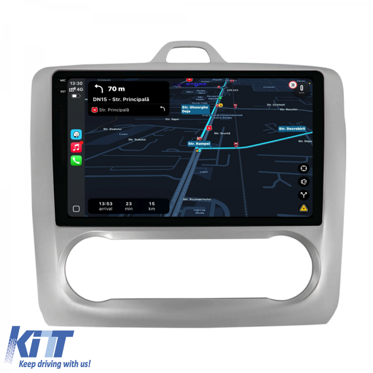 Navigatie Dedicata Ford Focus (2004-2012),QuadCore, 9Inch, 4Gb Ram, 64Gb Stocare, Carplay, Clima automata Performance AutoTuning