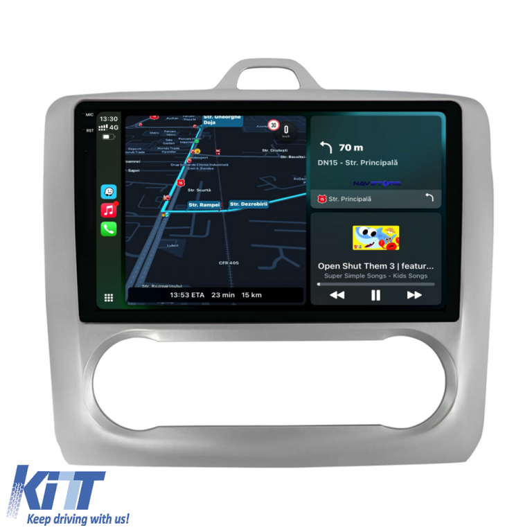 Navigatie Dedicata Ford Focus (2004-2012),QuadCore, 9Inch, 4Gb Ram, 64Gb Stocare, Carplay, Clima automata Performance AutoTuning