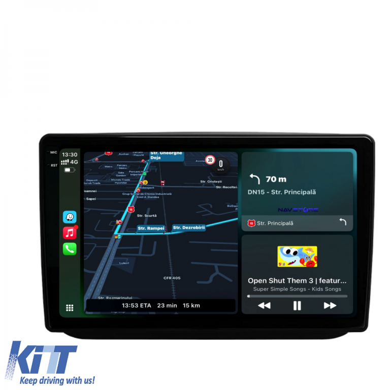 Navigatie Dedicata Skoda Fabia (2007-2014),QuadCore, 10Inch, 4Gb Ram, 64Gb Stocare, Carplay Performance AutoTuning