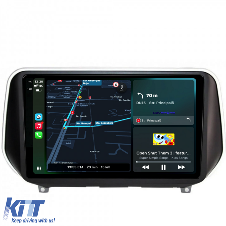 Navigatie Dedicata Hyundai SantaFe (2018-2024),QuadCore, 9Inch, 4Gb Ram, 64Gb Stocare, Carplay Performance AutoTuning