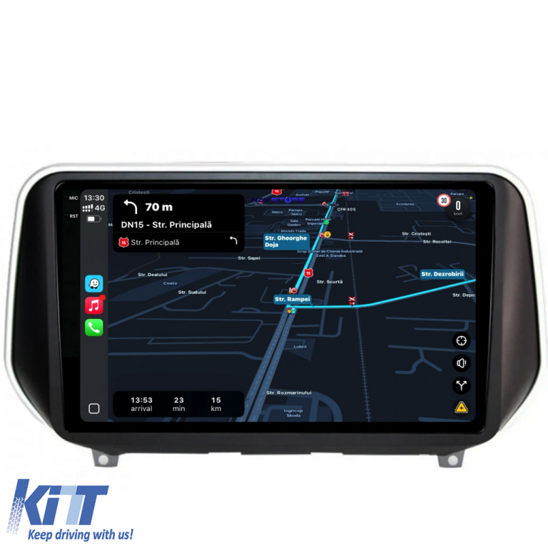 Navigatie Dedicata Hyundai SantaFe (2018-2024),QuadCore, 9Inch, 4Gb Ram, 64Gb Stocare, Carplay Performance AutoTuning