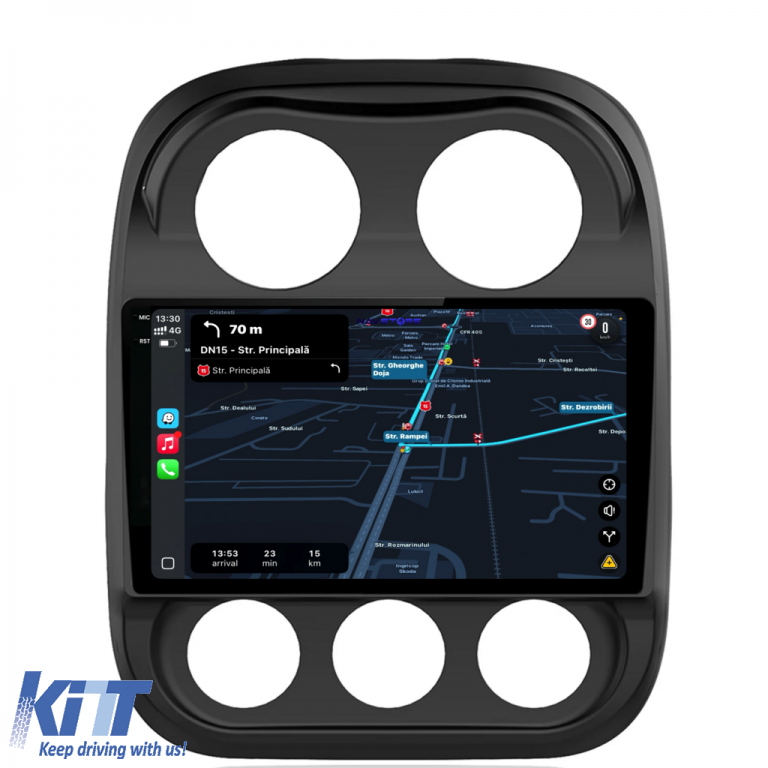 Navigatie Dedicata Jeep Compass (2010-2016),QuadCore, 10Inch, 4Gb Ram, 64Gb Stocare, Carplay Performance AutoTuning