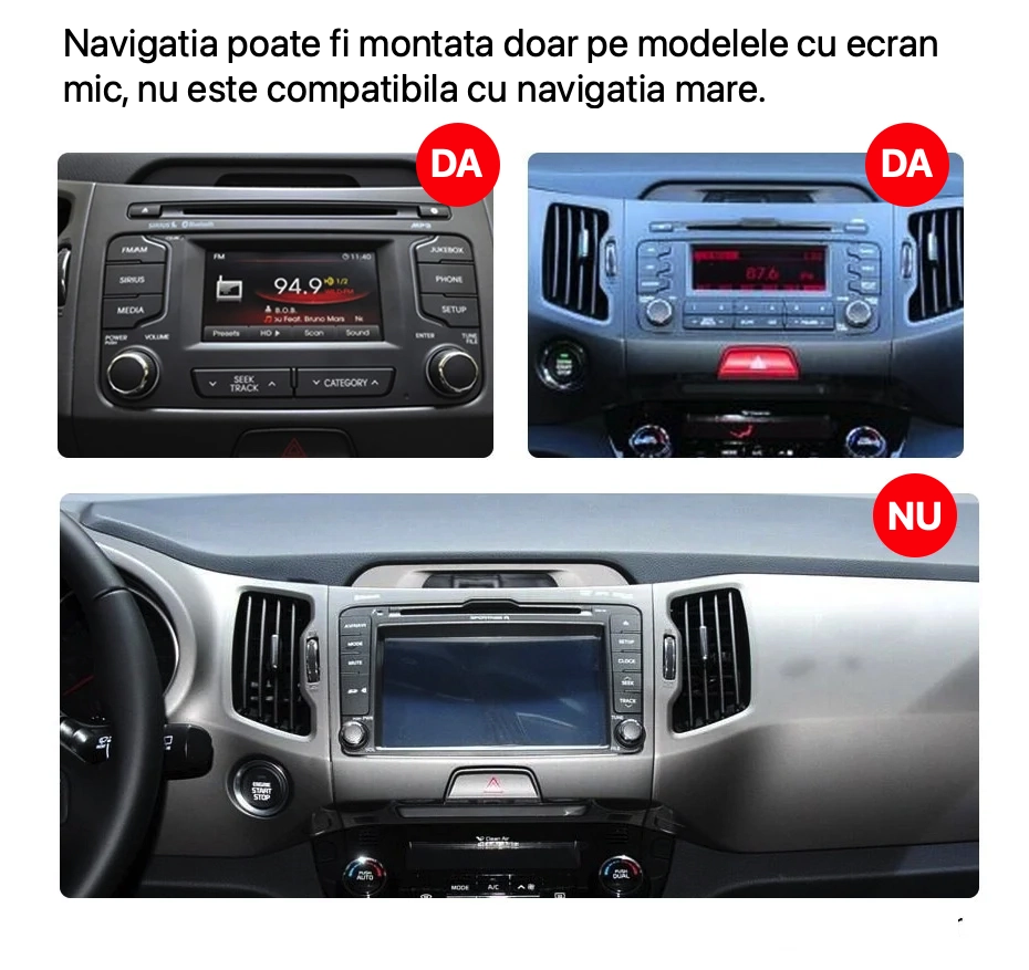 Navigatie Dedicata Kia Sportage (2010-2016), 9.7 Inch, 6Gb Ram, 128Gb stocare, Carplay Performance AutoTuning