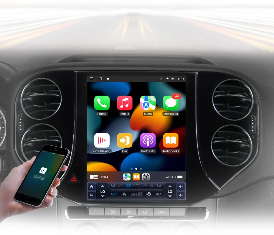 Navigatie Dedicata Volkswagen Tiguan (2007-2016),QuadCore, 9.7 Inch, 4Gb Ram, 64Gb stocare, Carplay Performance AutoTuning