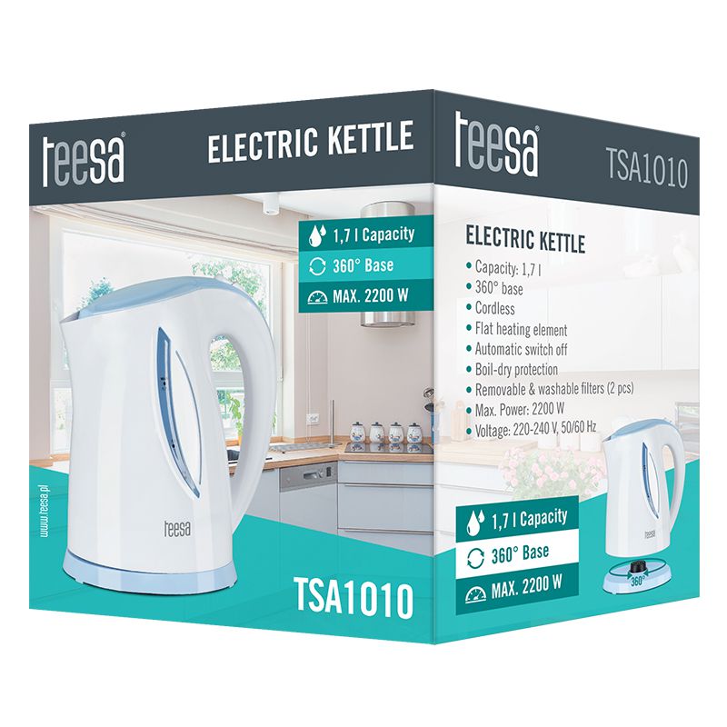 FIERBATOR ELECTRIC CORDLESS 1.7L TEESA EuroGoods Quality