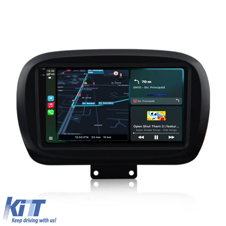 Navigatie Dedicata Fiat 500x (2014-2020), 9Inch, 8Gb Ram, 256Gb Stocare, Carplay Performance AutoTuning