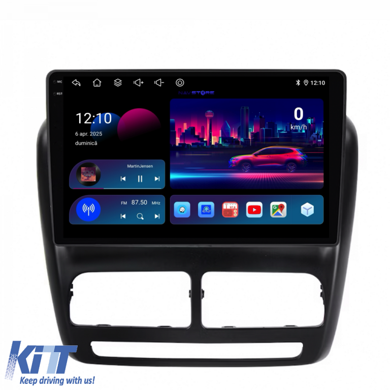 Navigatie Dedicata Fiat Doblo (2010-2015), 10Inch, 4Gb Ram, 64Gb Stocare, Carplay Performance AutoTuning