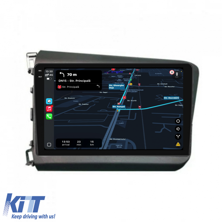 Navigatie Dedicata Honda Civic IX Sedan  (2011-2015), 9Inch, 6Gb Ram, 128Gb Stocare, Carplay Performance AutoTuning