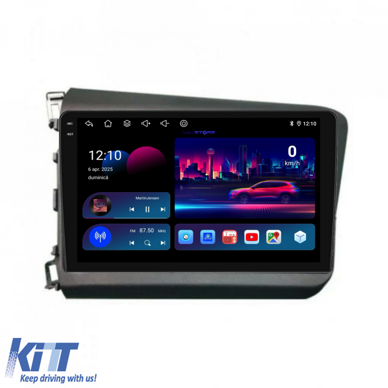 Navigatie Dedicata Honda Civic IX Sedan  (2011-2015), 9Inch, 6Gb Ram, 128Gb Stocare, Carplay Performance AutoTuning