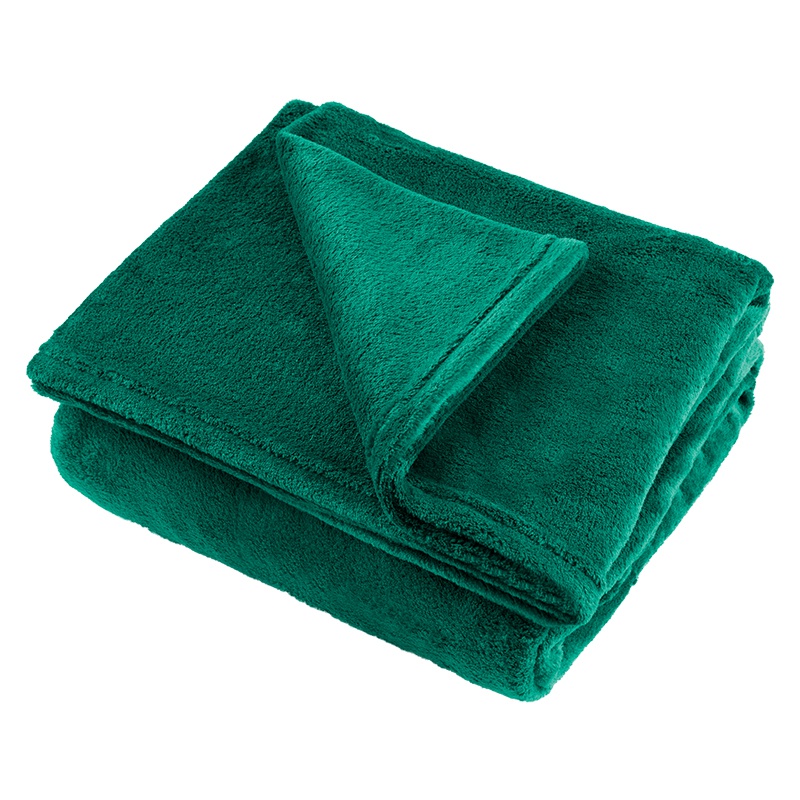 Patura Fleece Polar, Material Moale si Pufos Cocolino, Dimensiune 200x220 cm pentru 2 Persoane, Culoare Verde