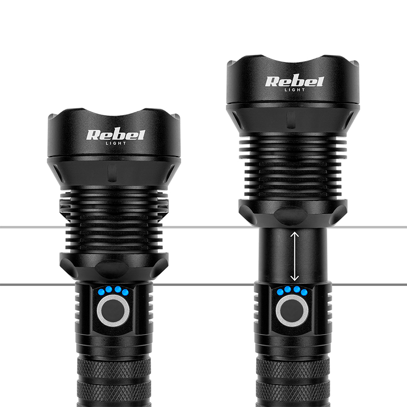 LANTERNA 20W CU 2 ACUMULATORI 26650 REBEL EuroGoods Quality