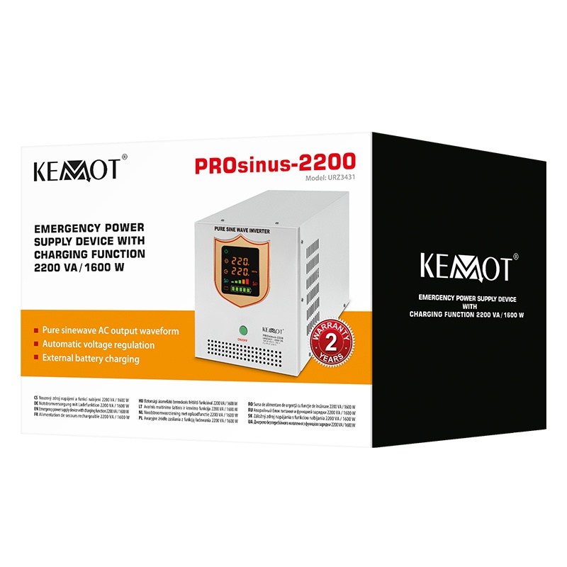 UPS CENTRALE SINUS PUR 2200VA 12V KEMOT EuroGoods Quality