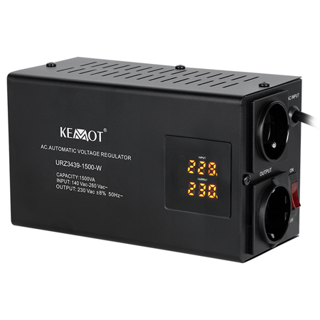 STABILIZATOR TENSIUNE AUTOMAT 1500VA PERETE KEMOT EuroGoods Quality