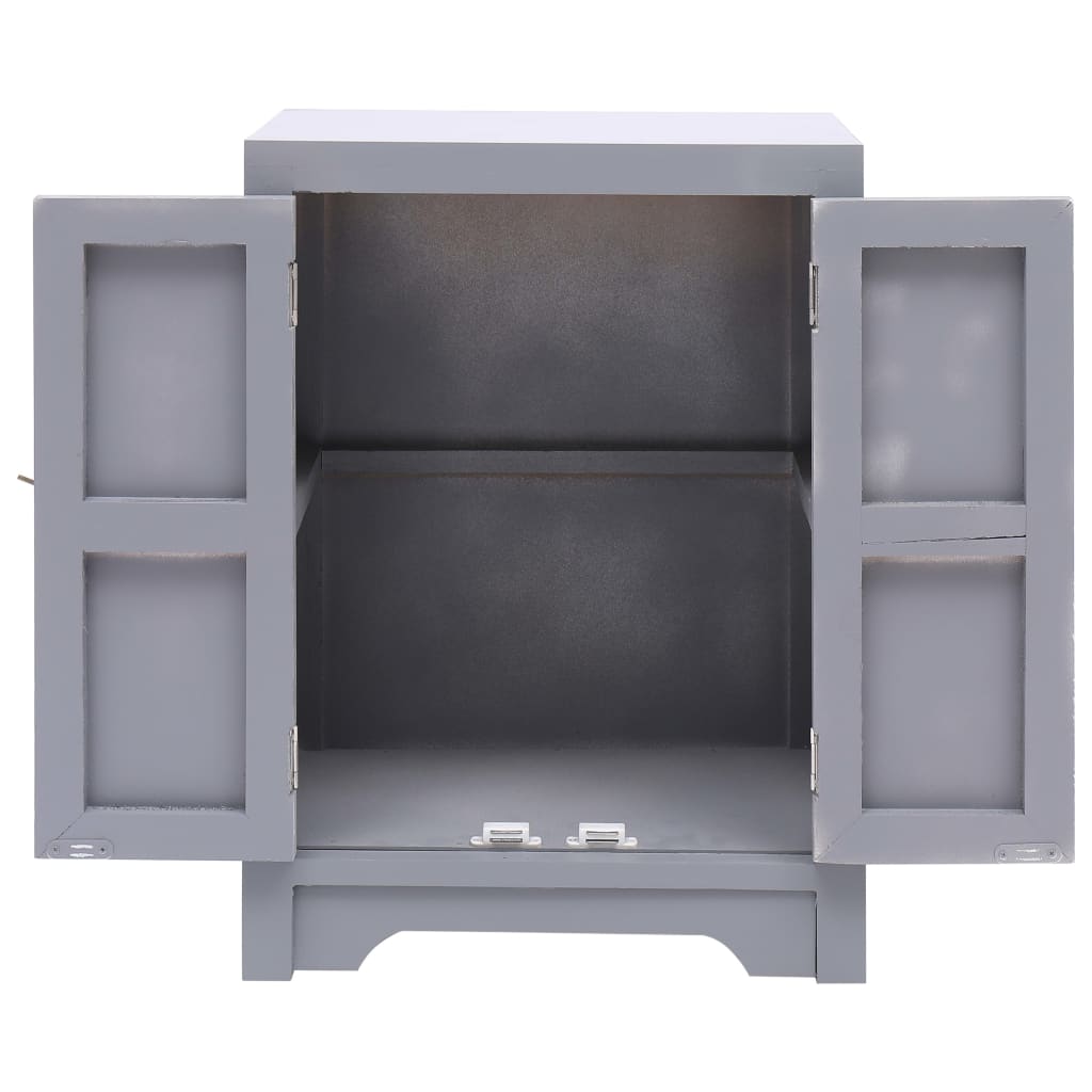 Noptieră, gri, 38 x 28 x 52 cm, lemn de paulownia GartenMobel Dekor