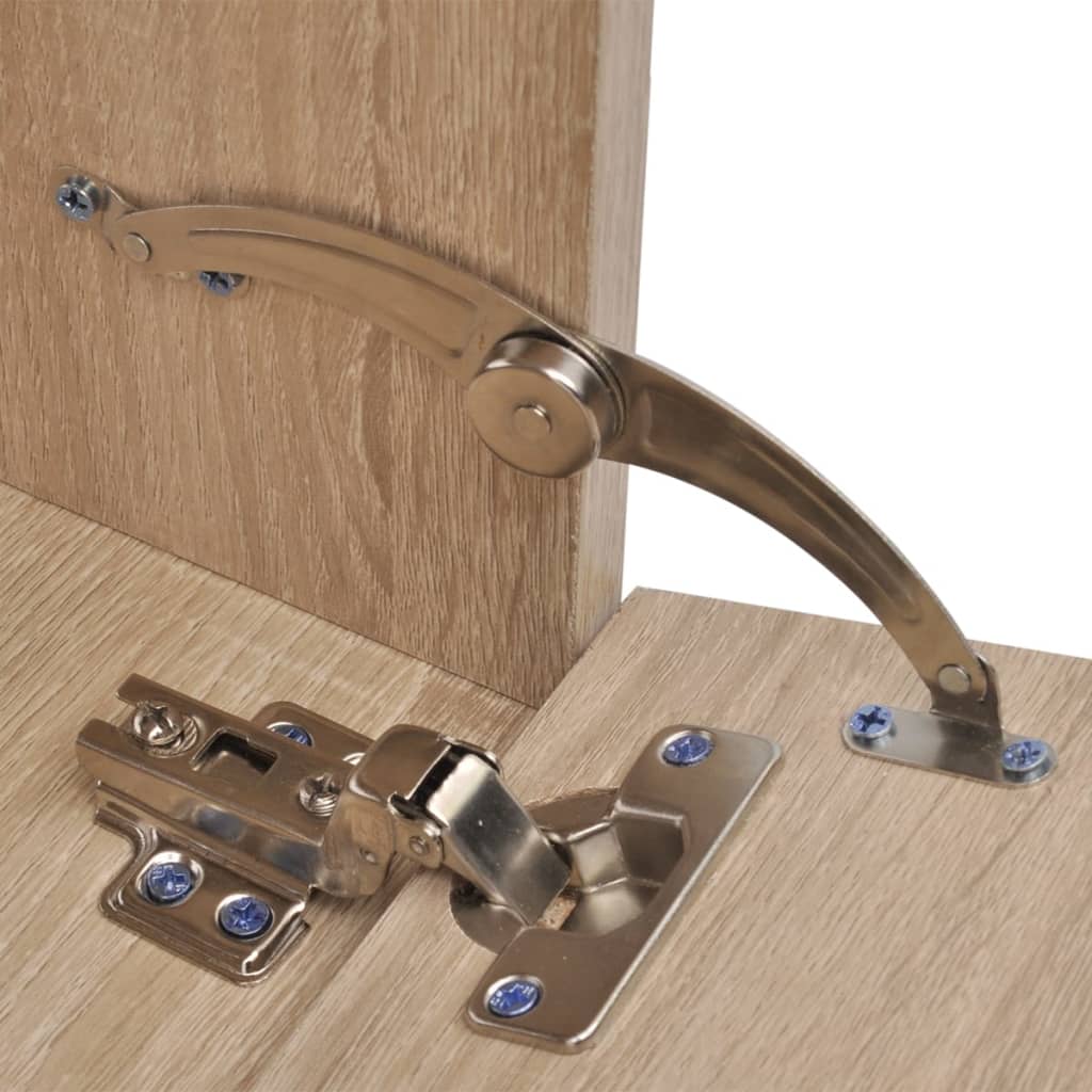 Set mobilier baie format din 8 piese cu chiuvete incluse, Bej GartenMobel Dekor