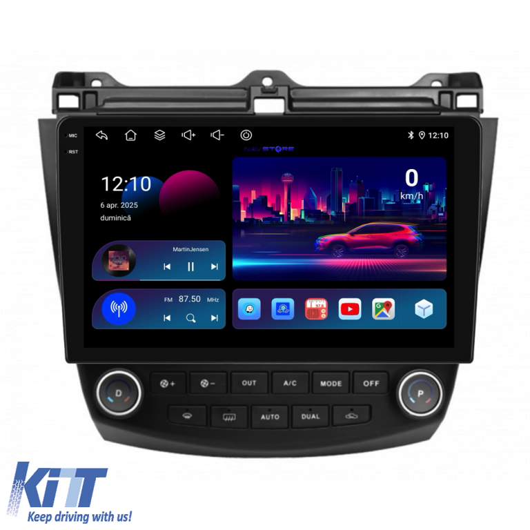 Navigatie Dedicata Honda Accord VII (2003 - 2008),QuadCore, 10Inch, 4Gb Ram, 64Gb Stocare, Carplay Performance AutoTuning