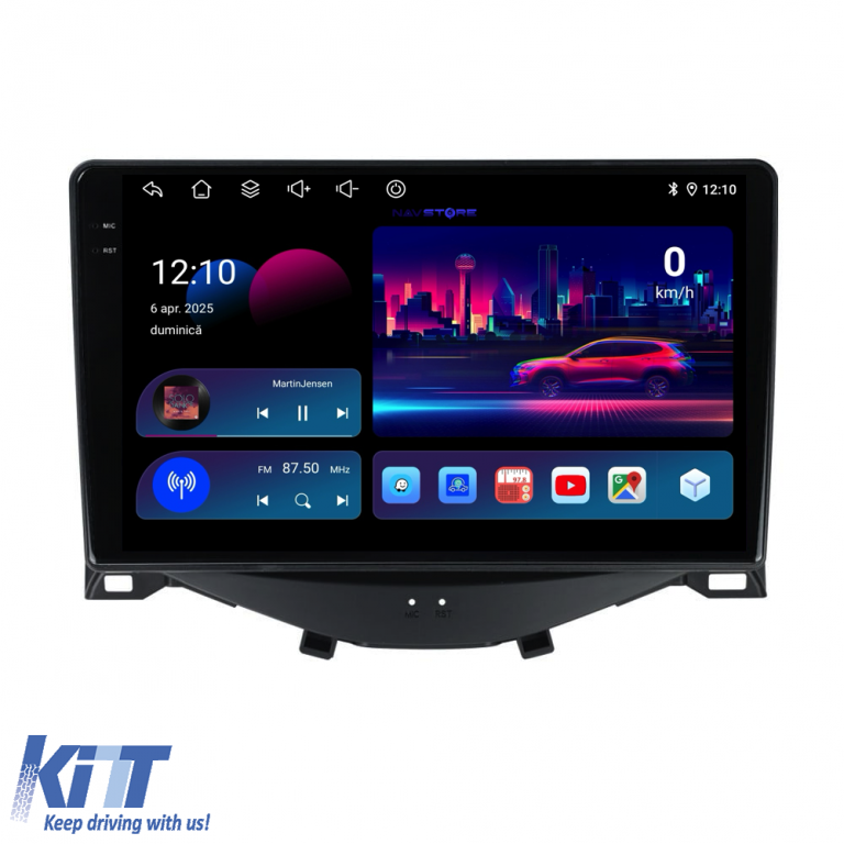 Navigatie Dedicata Peugeot 108 Citroen C1 Toyota Aygo (2014 - 2022), 9Inch, 6Gb Ram, 128Gb Stocare, Carplay Performance AutoTuning