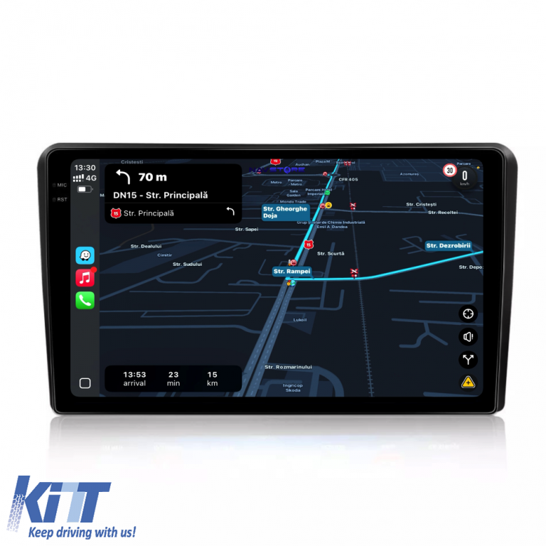 Navigatie Dedicata Fiat Panda (2003 - 2012), 9Inch, 6Gb Ram, 128Gb Stocare, Carplay Performance AutoTuning