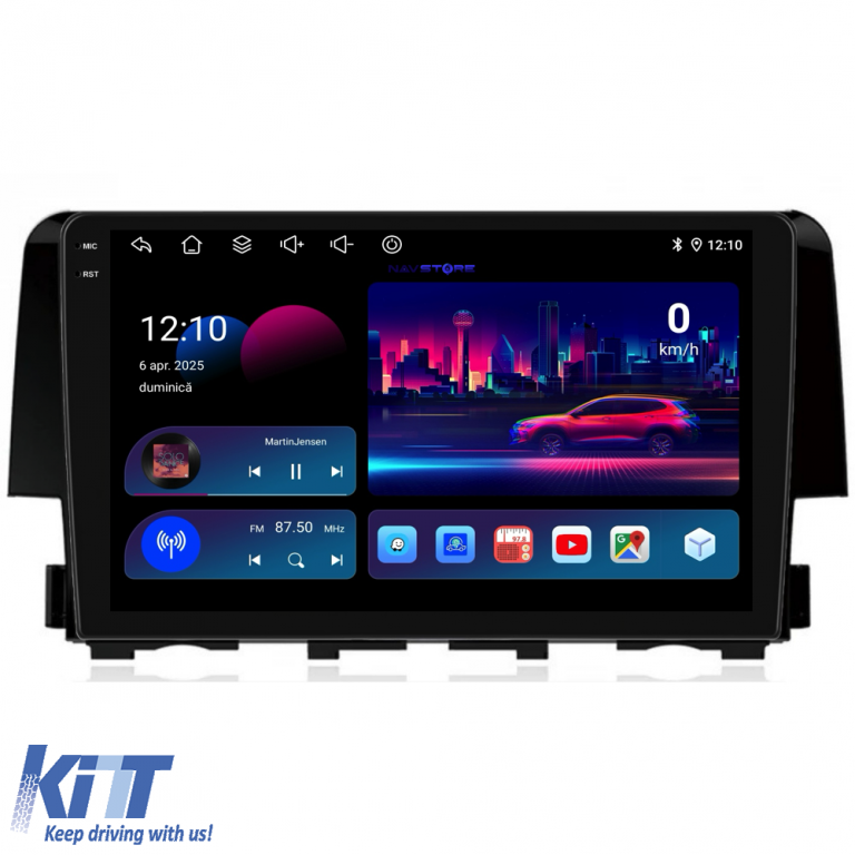 Navigatie Dedicata Honda Civic (2015-2021),QuadCore, 9Inch, 4Gb Ram, 64Gb Stocare, Carplay Performance AutoTuning