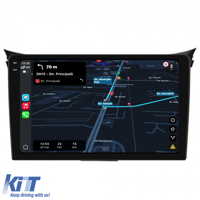 Navigatie Dedicata Hyundai I30 (2011-2015),QuadCore, 9Inch, 4Gb Ram, 64Gb Stocare, Carplay Performance AutoTuning