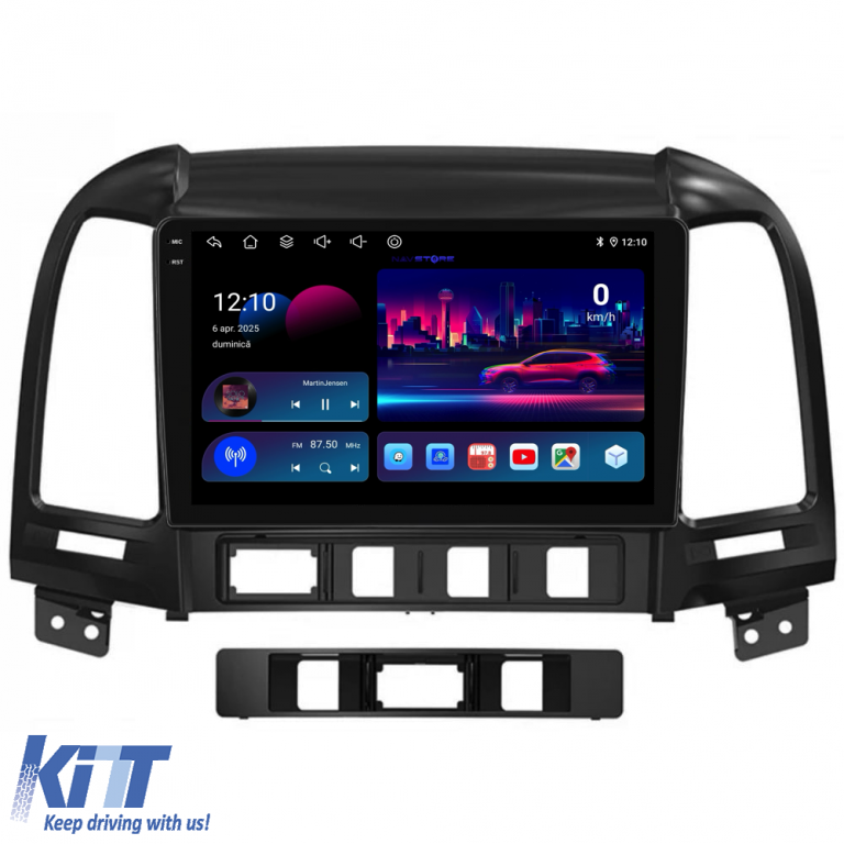 Navigatie Dedicata Hyundai Santa Fe (2005-2012),QuadCore, 9Inch, 4Gb Ram, 64Gb Stocare, Carplay Performance AutoTuning