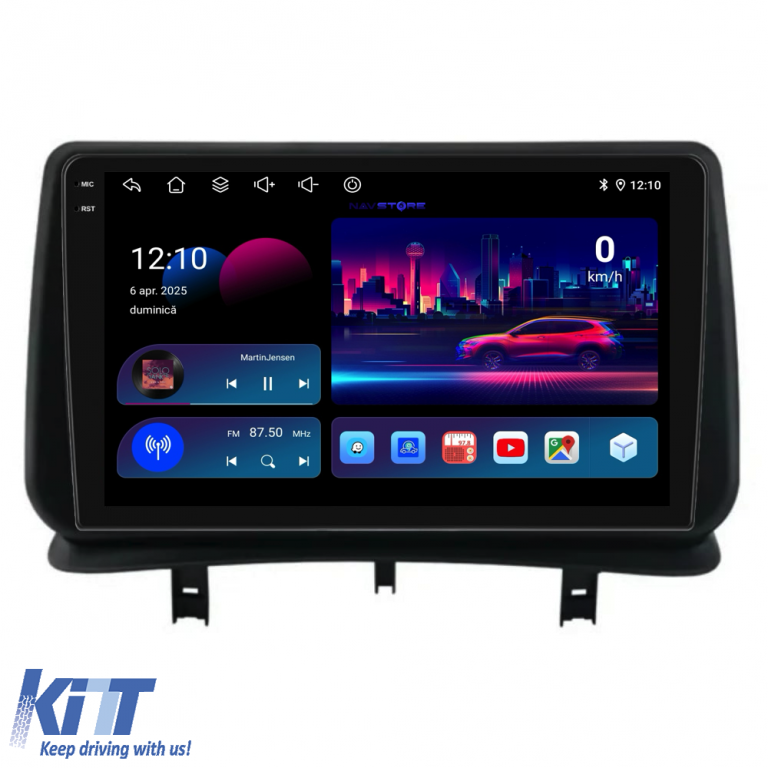 Navigatie Android Dedicata Renault Clio 3 (2005-2014), 9Inch, 6Gb Ram, 128Gb Stocare, Carplay Performance AutoTuning
