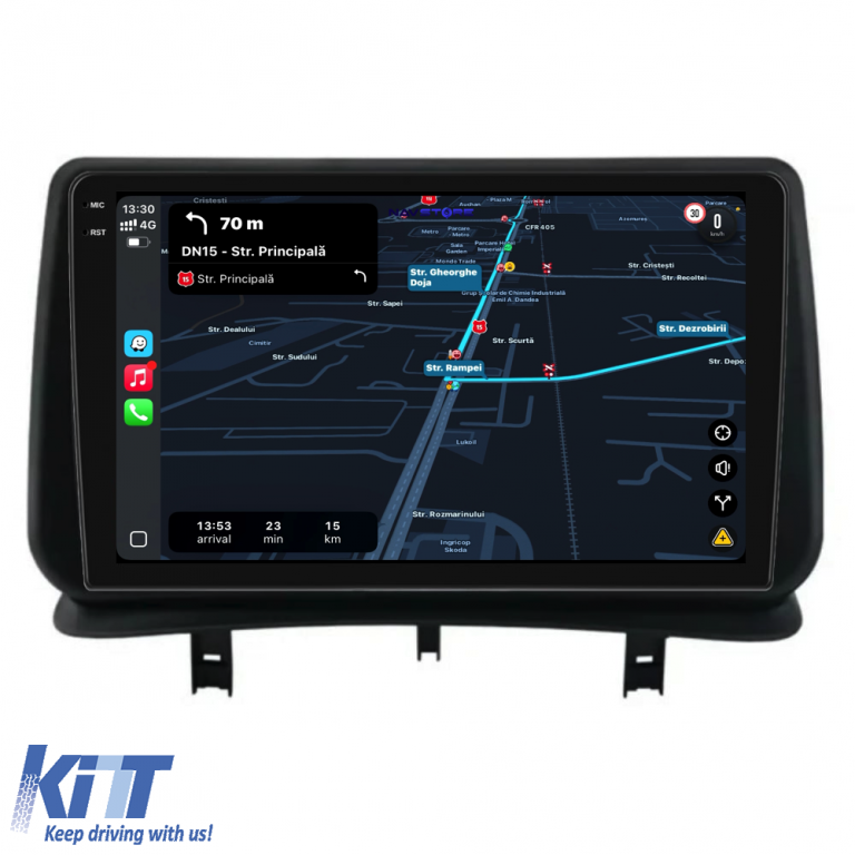 Navigatie Android Dedicata Renault Clio 3 (2005-2014), 9Inch, 6Gb Ram, 128Gb Stocare, Carplay Performance AutoTuning
