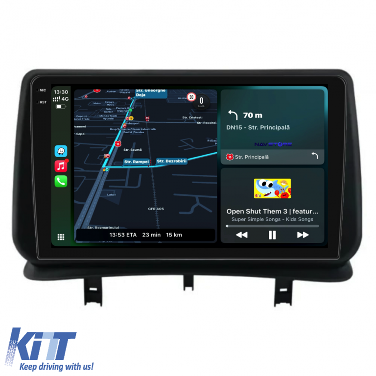 Navigatie Android Dedicata Renault Clio 3 (2005-2014), 9Inch, 8Gb Ram, 256Gb Stocare, Carplay Performance AutoTuning