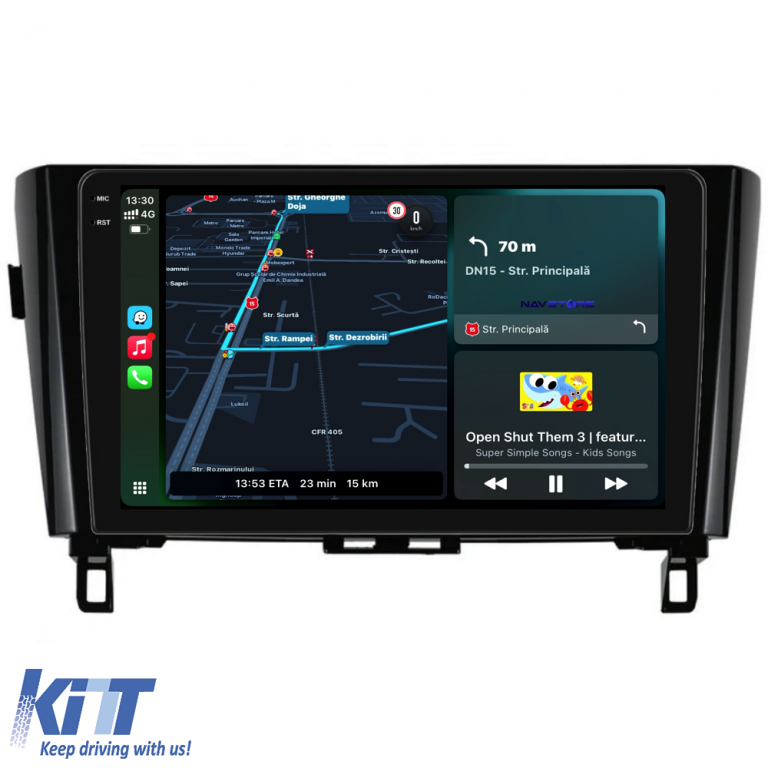 Navigatie Dedicata Nissan Qashqai J11, X Trail T32 (2013-2018), 10Inch, 6Gb Ram, 128Gb Stocare, Carplay Performance AutoTuning