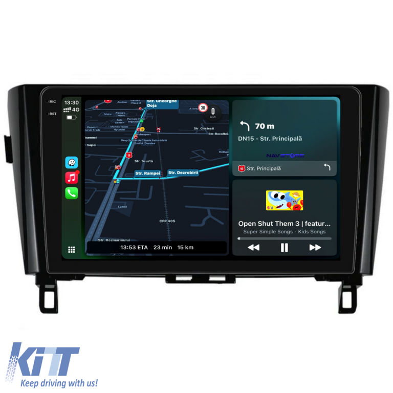 Navigatie Dedicata Nissan Qashqai J11, X Trail T32 (2013-2018),QuadCore, 10Inch, 4Gb Ram, 64Gb Stocare, Carplay Performance AutoTuning