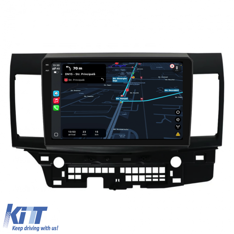 Navigatie Dedicata Mitsubishi Lancer (2007-2013),QuadCore, 9Inch, 4Gb Ram, 64Gb Stocare, Carplay Performance AutoTuning