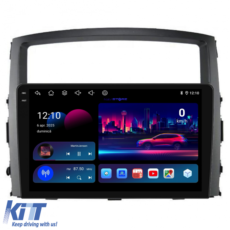 Navigatie Dedicata Mitsubishi Pajero (2006-2018), 9 Inch, 6Gb Ram, 128Gb stocare, Carplay Performance AutoTuning