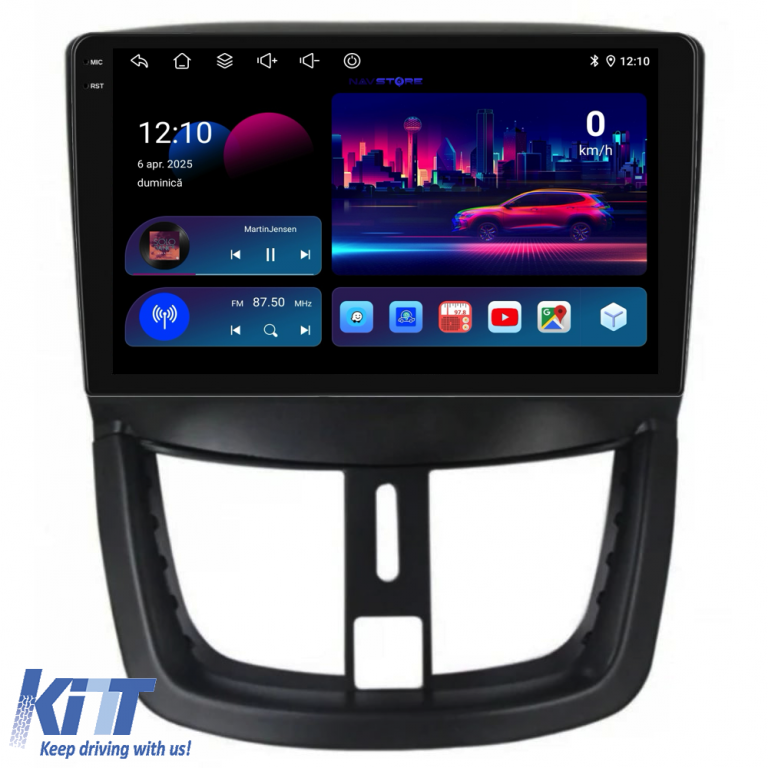 Navigatie Dedicata Peugeot 207 (2006-2015), 9Inch, 4Gb Ram, 64Gb Stocare, Carplay Performance AutoTuning