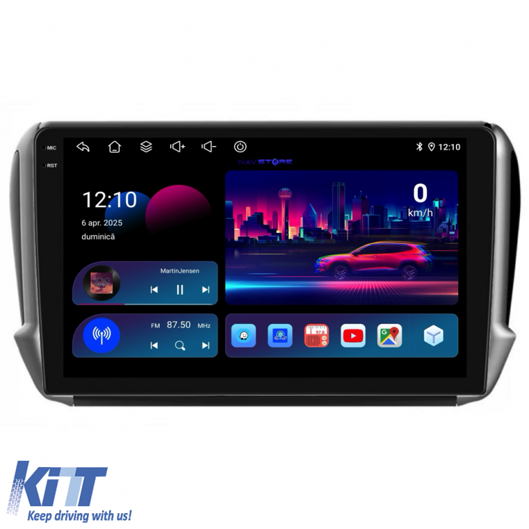 Navigatie Dedicata Peugeot 208 2008 (2013-2018),QuadCore, 10Inch, 4Gb Ram, 64Gb Stocare, Carplay Performance AutoTuning