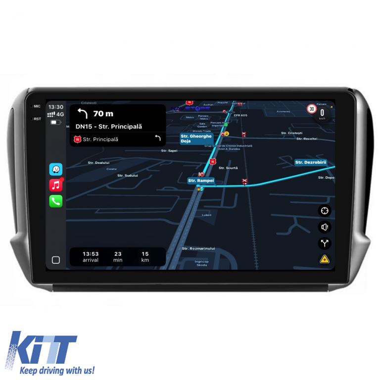 Navigatie Dedicata Peugeot 208 2008 (2013-2018),QuadCore, 10Inch, 4Gb Ram, 64Gb Stocare, Carplay Performance AutoTuning