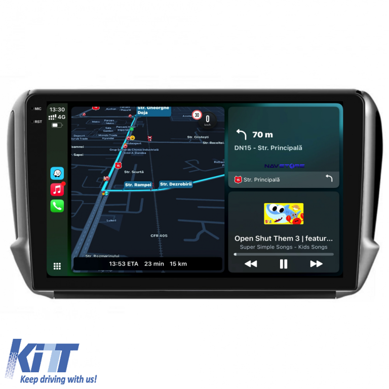 Navigatie Dedicata Peugeot 208 2008 (2013-2018),QuadCore, 10Inch, 4Gb Ram, 64Gb Stocare, Carplay Performance AutoTuning