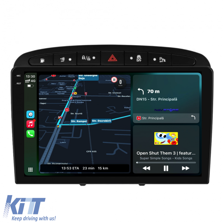 Navigatie Dedicata Peugeot 308 408 (2008-2013), 9Inch, 6Gb Ram, 128Gb Stocare, Carplay Performance AutoTuning