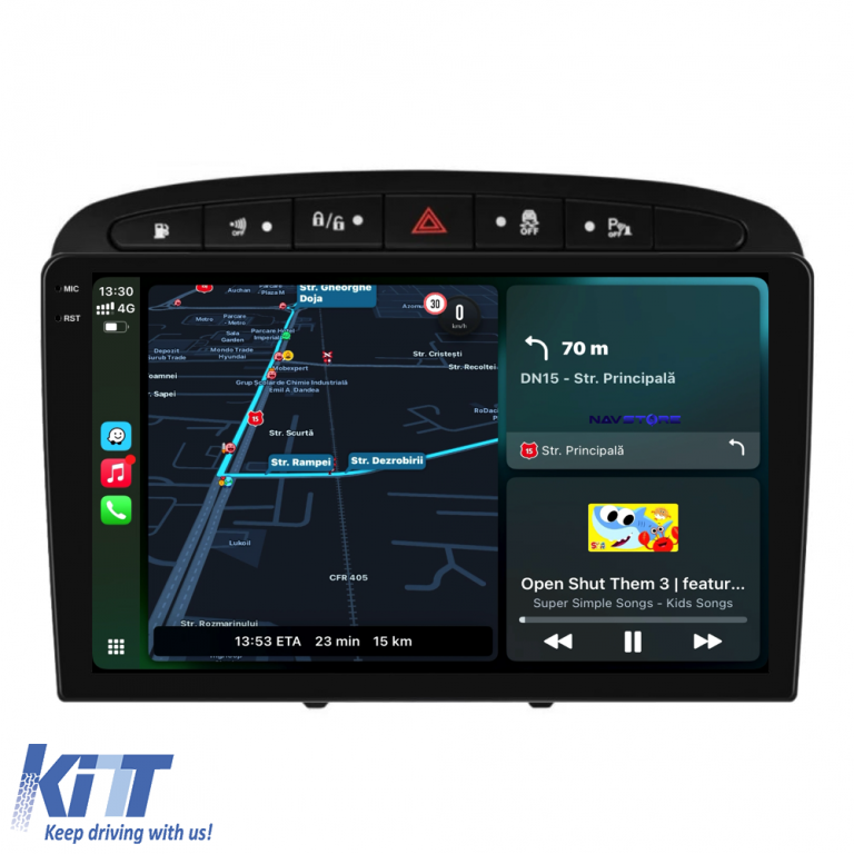Navigatie Dedicata Peugeot 308 408 (2008-2013), 9Inch, 8Gb Ram, 256Gb Stocare, Carplay Performance AutoTuning